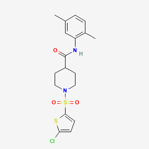 molecular formula C18H21ClN2O3S2 B2809467 1-((5-chlorothiophen-2-yl)sulfonyl)-N-(2,5-dimethylphenyl)piperidine-4-carboxamide CAS No. 899959-27-4