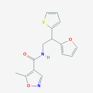 molecular formula C15H14N2O3S B2809468 N-[2-(furan-2-yl)-2-(thiophen-2-yl)ethyl]-5-methyl-1,2-oxazole-4-carboxamide CAS No. 2097894-81-8