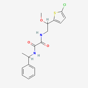 molecular formula C17H19ClN2O3S B2809470 N1-(2-(5-chlorothiophen-2-yl)-2-methoxyethyl)-N2-(1-phenylethyl)oxalamide CAS No. 2034406-46-5