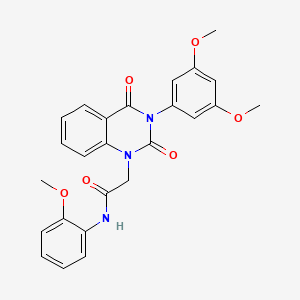 molecular formula C25H23N3O6 B2809474 2-(3-(3,5-dimethoxyphenyl)-2,4-dioxo-3,4-dihydroquinazolin-1(2H)-yl)-N-(2-methoxyphenyl)acetamide CAS No. 892264-53-8