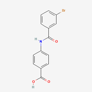 molecular formula C14H10BrNO3 B2809475 4-(3-溴苯甲酰胺基)苯甲酸 CAS No. 413574-80-8