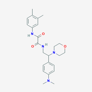 molecular formula C24H32N4O3 B2809489 N1-(2-(4-(二甲胺基)苯基)-2-吗啉基乙基)-N2-(3,4-二甲基苯基)草酰胺 CAS No. 900006-10-2