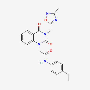 B2809492 N-(4-ethylphenyl)-2-(3-((3-methyl-1,2,4-oxadiazol-5-yl)methyl)-2,4-dioxo-3,4-dihydroquinazolin-1(2H)-yl)acetamide CAS No. 941977-72-6