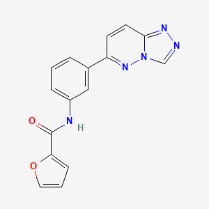 molecular formula C16H11N5O2 B2809494 N-(3-([1,2,4]triazolo[4,3-b]pyridazin-6-yl)phenyl)furan-2-carboxamide CAS No. 894063-52-6