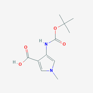 molecular formula C11H16N2O4 B2809497 1-Methyl-4-[(2-methylpropan-2-yl)oxycarbonylamino]pyrrole-3-carboxylic acid CAS No. 2248354-36-9