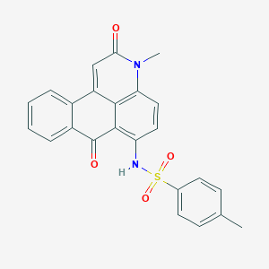molecular formula C24H18N2O4S B280950 4-methyl-N-(3-methyl-2,7-dioxo-2,7-dihydro-3H-naphtho[1,2,3-de]quinolin-6-yl)benzenesulfonamide 