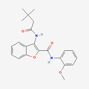 molecular formula C22H24N2O4 B2809507 3-(3,3-dimethylbutanamido)-N-(2-methoxyphenyl)benzofuran-2-carboxamide CAS No. 887890-17-7