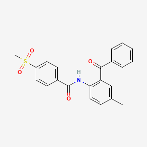 molecular formula C22H19NO4S B2809508 N-(2-苯甲酰-4-甲基苯基)-4-甲磺酰苯甲酰胺 CAS No. 674803-00-0