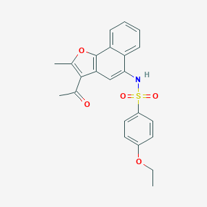 molecular formula C23H21NO5S B280952 N-(3-acetyl-2-methylnaphtho[1,2-b]furan-5-yl)-4-ethoxybenzenesulfonamide 