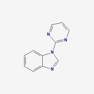 molecular formula C11H8N4 B2809529 1-(2-嘧啶基)-1H-苯并咪唑 CAS No. 914614-50-9