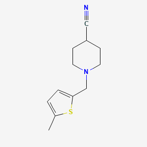molecular formula C12H16N2S B2809538 1-((5-甲硫代吡啶-2-基)甲基)哌啶-4-羧腈 CAS No. 2034416-76-5
