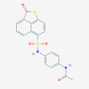 molecular formula C19H14N2O4S2 B280955 N-(4-{[(2-oxo-2H-naphtho[1,8-bc]thien-6-yl)sulfonyl]amino}phenyl)acetamide 