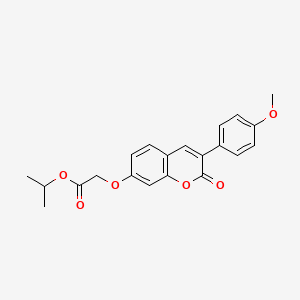 molecular formula C21H20O6 B2809577 异丙基 2-((3-(4-甲氧基苯基)-2-氧代-2H-香豆素-7-基)氧基)乙酸酯 CAS No. 869079-83-4