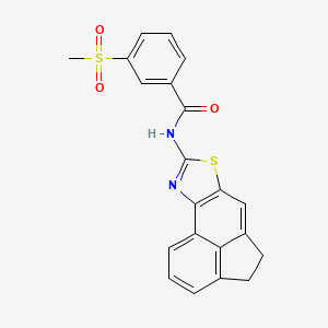 molecular formula C21H16N2O3S2 B2809580 N-(4,5-二氢萘并[5,4-d]噻嗪-8-基)-3-(甲磺基)苯甲酰胺 CAS No. 896290-33-8