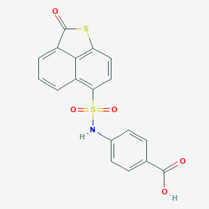 molecular formula C18H11NO5S2 B280959 4-{[(2-oxo-2H-naphtho[1,8-bc]thien-6-yl)sulfonyl]amino}benzoic acid 