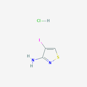 molecular formula C3H4ClIN2S B2809605 4-Iodoisothiazol-3-amine hydrochloride CAS No. 2219407-30-2