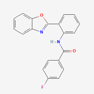 N-[2-(1,3-benzoxazol-2-yl)phenyl]-4-fluorobenzamide