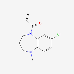 molecular formula C13H15ClN2O B2809618 1-(7-Chloro-1-methyl-3,4-dihydro-2H-1,5-benzodiazepin-5-yl)prop-2-en-1-one CAS No. 2189108-72-1