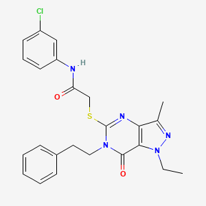 N-(3-chlorophenyl)-2-((1-ethyl-3-methyl-7-oxo-6-phenethyl-6,7-dihydro-1H-pyrazolo[4,3-d]pyrimidin-5-yl)thio)acetamide