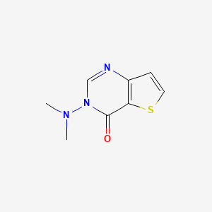 molecular formula C8H9N3OS B2809621 3-(二甲胺基)噻吩[3,2-d]嘧啶-4(3H)-酮 CAS No. 338750-84-8