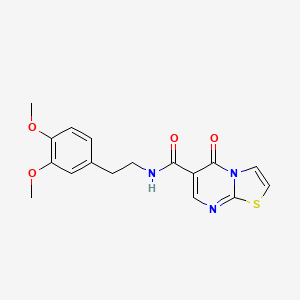 B2809626 N-[2-(3,4-dimethoxyphenyl)ethyl]-5-oxo-5H-[1,3]thiazolo[3,2-a]pyrimidine-6-carboxamide CAS No. 851943-67-4