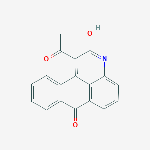 16-acetyl-15-hydroxy-14-azatetracyclo[7.7.1.02,7.013,17]heptadeca-1(16),2,4,6,9(17),10,12,14-octaen-8-one
