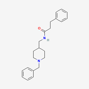 molecular formula C22H28N2O B2809635 N-[(1-benzylpiperidin-4-yl)methyl]-3-phenylpropanamide CAS No. 953933-47-6