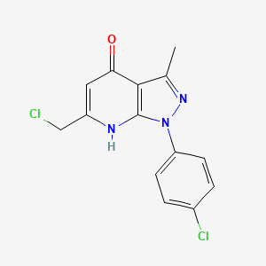B2809638 6-(chloromethyl)-1-(4-chlorophenyl)-3-methyl-2H-pyrazolo[3,4-b]pyridin-4-one CAS No. 854036-08-1