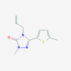 B2809643 1-methyl-3-(5-methylthiophen-2-yl)-4-(prop-2-en-1-yl)-4,5-dihydro-1H-1,2,4-triazol-5-one CAS No. 2201872-92-4