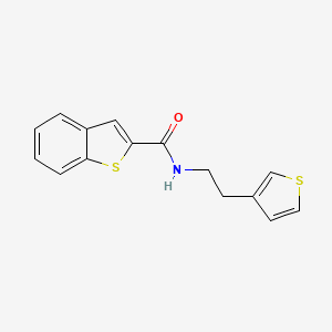 molecular formula C15H13NOS2 B2809649 N-(2-(噻吩-3-基)乙基)苯并[b]噻吩-2-羧酰胺 CAS No. 2034408-84-7