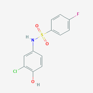molecular formula C12H9ClFNO3S B280965 N-(3-chloro-4-hydroxyphenyl)-4-fluorobenzenesulfonamide 