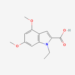 molecular formula C13H15NO4 B2809652 1-乙基-4,6-二甲氧基-1H-吲哚-2-羧酸 CAS No. 319906-52-0