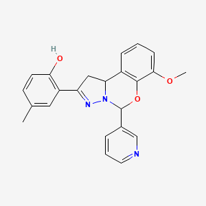 2-[10-methoxy-7-(pyridin-3-yl)-8-oxa-5,6-diazatricyclo[7.4.0.0^{2,6}]trideca-1(9),4,10,12-tetraen-4-yl]-4-methylphenol