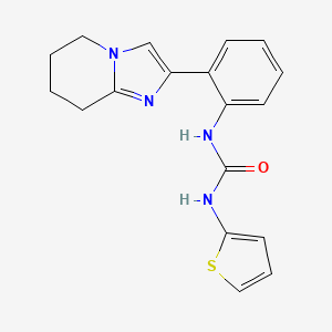 molecular formula C18H18N4OS B2809660 1-(2-(5,6,7,8-四氢咪唑并[1,2-a]吡啶-2-基)苯基)-3-(噻吩-2-基)脲 CAS No. 2034463-96-0