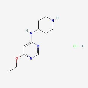 B2809661 6-Ethoxy-N-(piperidin-4-yl)pyrimidin-4-amine hydrochloride CAS No. 1353984-91-4