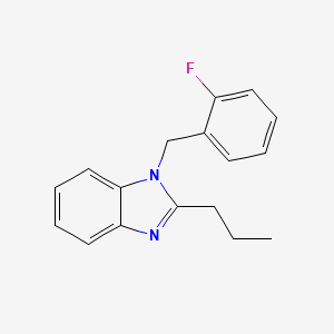 molecular formula C17H17FN2 B2809662 1-[(2-氟苯基)甲基]-2-丙基苯并咪唑 CAS No. 694484-74-7
