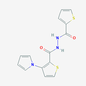 molecular formula C14H11N3O2S2 B2809664 3-(1H-吡咯-1-基)-N'-(2-噻吩基羰基)-2-噻吩基羧酰肼 CAS No. 672952-10-2