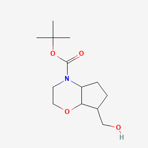 molecular formula C13H23NO4 B2809665 叔丁基 7-(羟甲基)-八氢-环戊基-4-羧酸酯 CAS No. 1263179-35-6