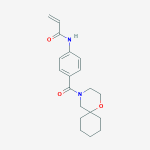 B2809666 N-[4-(1-Oxa-4-azaspiro[5.5]undecane-4-carbonyl)phenyl]prop-2-enamide CAS No. 2200806-15-9