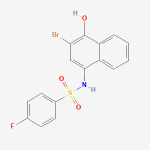 molecular formula C16H11BrFNO3S B280968 N-(3-bromo-4-hydroxy-1-naphthyl)-4-fluorobenzenesulfonamide 