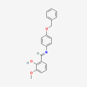 2-((E)-{[4-(benzyloxy)phenyl]imino}methyl)-6-methoxyphenol
