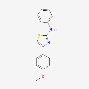 molecular formula C16H14N2OS B2809693 4-(4-methoxyphenyl)-N-phenyl-1,3-thiazol-2-amine CAS No. 21344-98-9