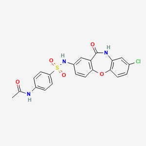 N-(4-(N-(8-chloro-11-oxo-10,11-dihydrodibenzo[b,f][1,4]oxazepin-2-yl)sulfamoyl)phenyl)acetamide