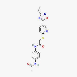 N-[4-(acetylamino)phenyl]-2-{[5-(3-ethyl-1,2,4-oxadiazol-5-yl)pyridin-2-yl]thio}acetamide