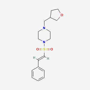 1-(Oxolan-3-ylmethyl)-4-[(E)-2-phenylethenyl]sulfonylpiperazine