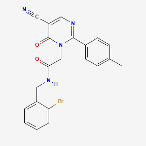 molecular formula C21H17BrN4O2 B2809704 N-(2-溴苄基)-2-(5-氰基-6-氧代-2-(对甲苯)嘧啶-1(6H)-基)乙酰胺 CAS No. 1251592-90-1