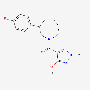 molecular formula C18H22FN3O2 B2809705 (3-(4-氟苯基)氮杂辛烷-1-基)(3-甲氧基-1-甲基-1H-嘧啶-4-基)甲酮 CAS No. 1797140-05-6