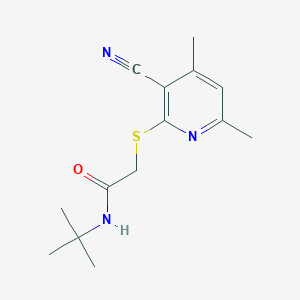N-tert-butyl-2-(3-cyano-4,6-dimethylpyridin-2-yl)sulfanylacetamide