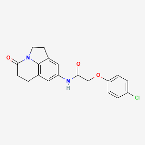 molecular formula C19H17ClN2O3 B2809734 2-(4-氯苯氧基)-N-(4-氧代-2,4,5,6-四氢-1H-吡咯[3,2,1-ij]喹啉-8-基)乙酰胺 CAS No. 898418-57-0