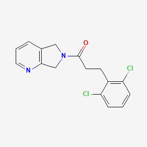 molecular formula C16H14Cl2N2O B2809735 3-(2,6-dichlorophenyl)-1-(5H-pyrrolo[3,4-b]pyridin-6(7H)-yl)propan-1-one CAS No. 2320377-27-1